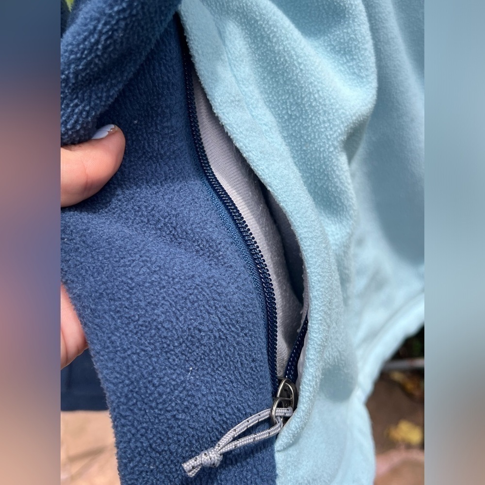 ▶️ The North Face ◀️ Fleece full zip jacket. Blue / baby blue. Size Small. - Picture 4 of 8